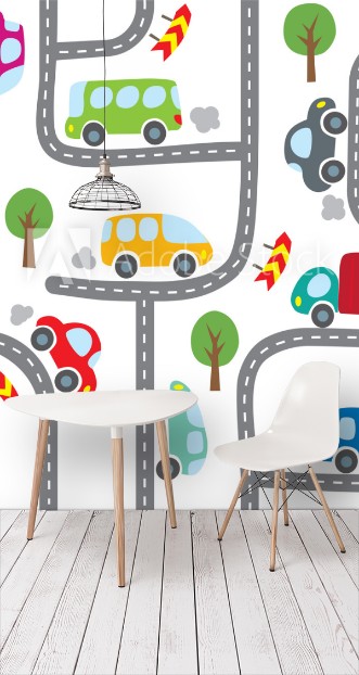 Picture of Cars on the road Seamless pattern